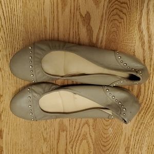 Jcrew Cece ballet flat size 10 tan embellished